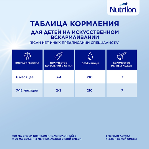 

Смесь сухая кисломолочная Nutrilon 2 с 6 месяцев 350 г