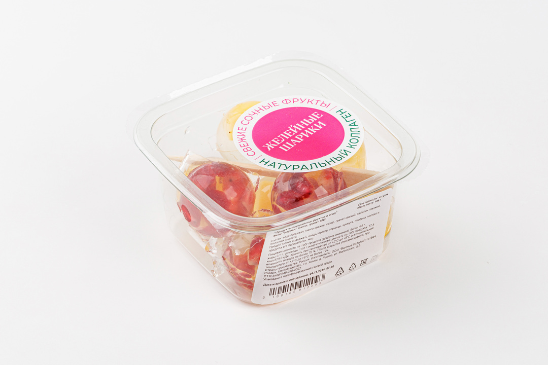 

Желе Шарики манго, гранат 108 г