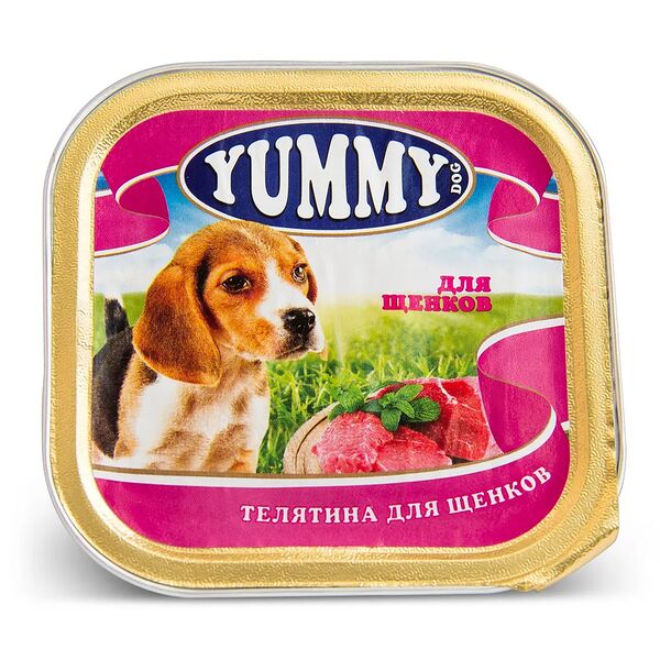 Консервы для щенков с телятиной