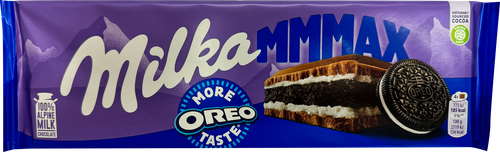

Шоколад молочный Milka Oreo Mmmax с начинкой со вкусом ванили и печеньем 300 г