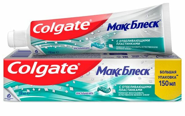 Зубная паста Colgate МаксБлеск кристальная мята 150 мл