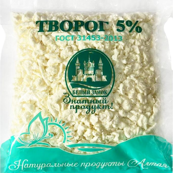Творог Белый замок крупнозерновой 5%, 300 г