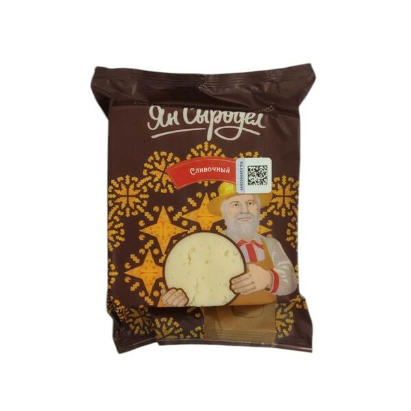 Сыр п/тв СЛИВОЧНЫЙ 50%, (нарезка-брусок) в газ. среде 250г