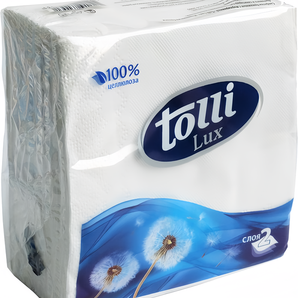 Салфетки Tolli Plus столовые сервировочные однослойные 50 шт