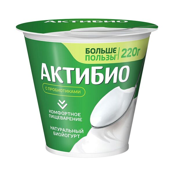 Биойогурт АктиБио натуральный 3.5% 220 г