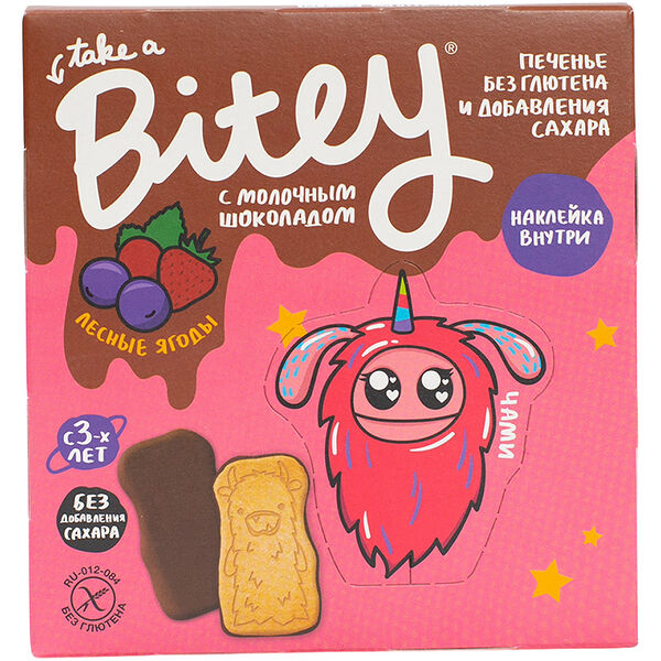 Печенье Take a Bitey Лесные ягоды с молочным шоколадом 125 г