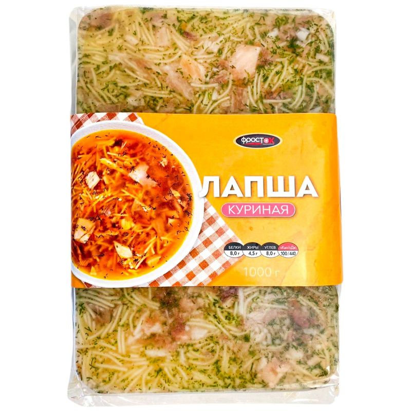 

Лапша Фросток куриная замороженная 1 кг