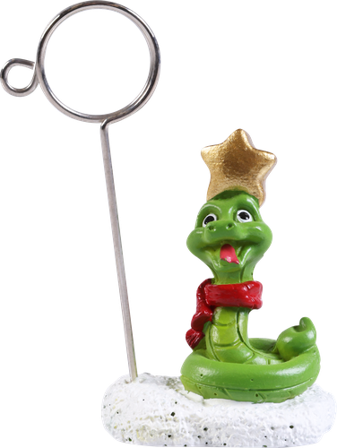 

Подставка Homeclub новогодняя для визиток и фото Змейка 8 см полирезин в ассортименте арт. L2004P