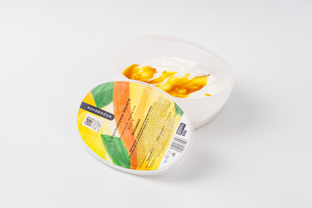 

Мороженое Вкусвилл с кусочками манго 350 г