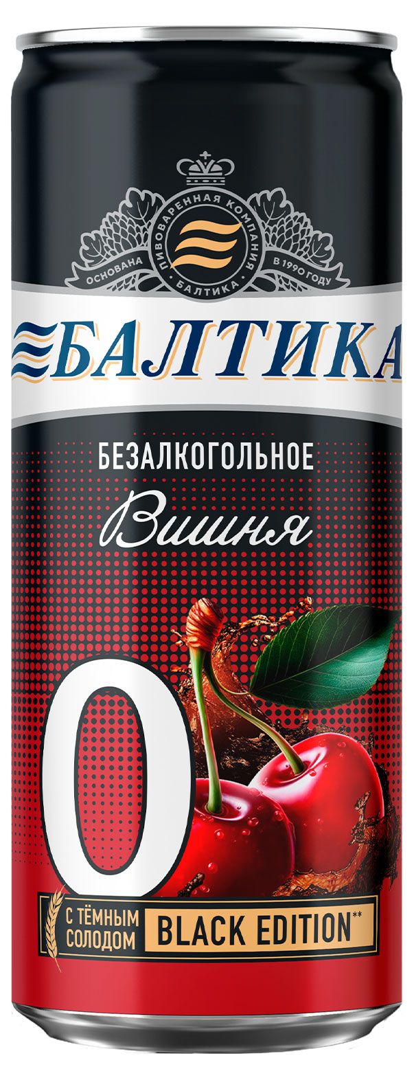 

Напиток пивной безалкогольный Балтика Вишня №0 пастеризованный 330 мл