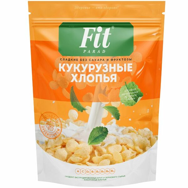 Хлопья Fit Parad кукурузные, 200г
