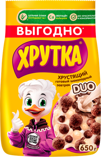 

Шоколадные шарики Хрутка DUO пакет 650 г