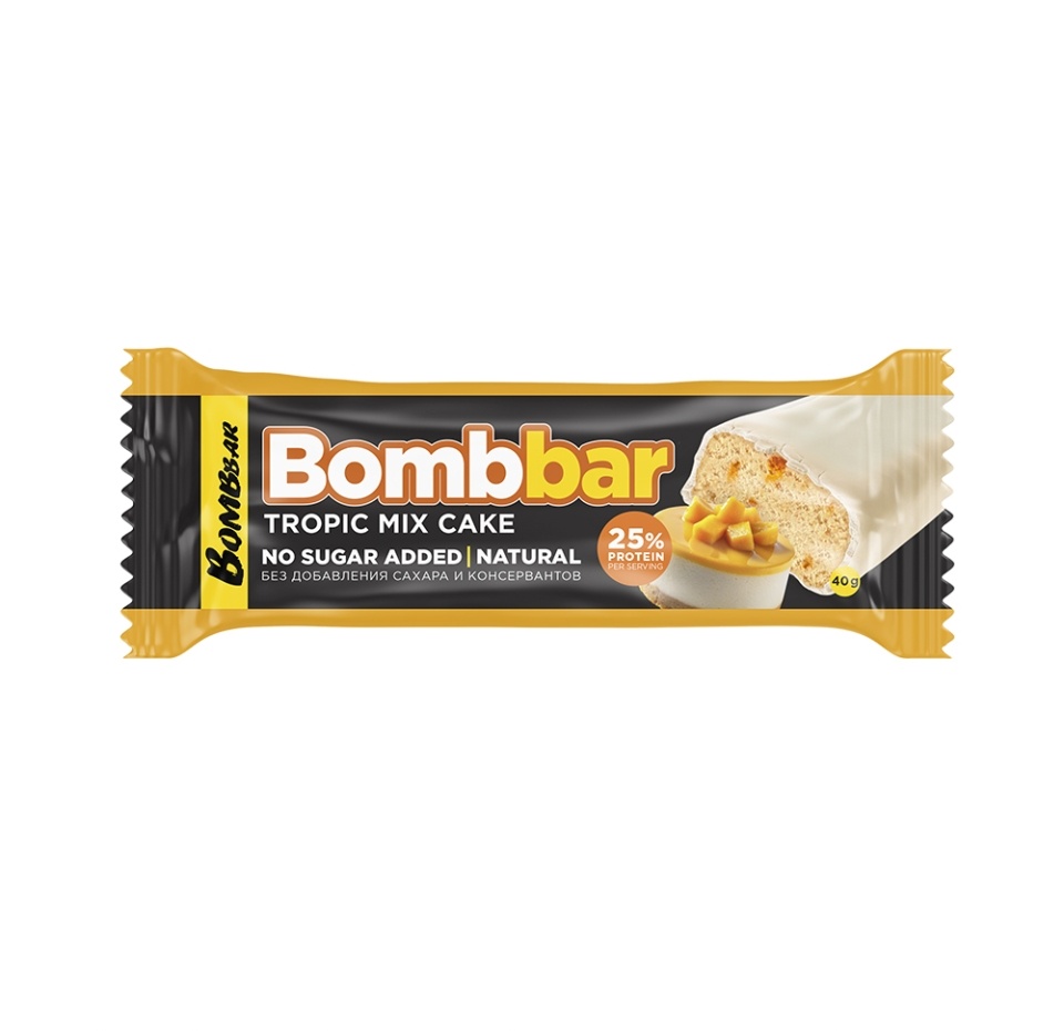 

Батончик протеиновый BombBar Торт тропический микс 40 г