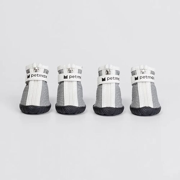 Ботинки для собак M серый (унисекс)