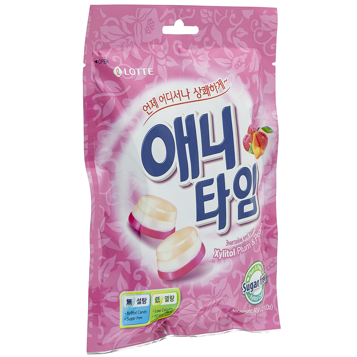 

Карамель Lotte Anytime со сливой и персиком 60 г