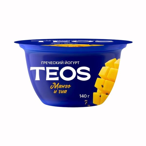 Йогурт греческий Teos Манго-чиа 2% 140г