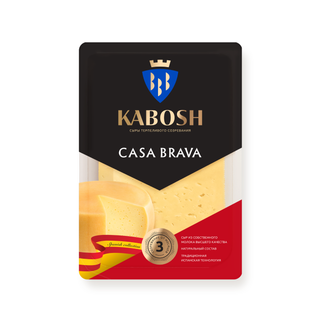 

Сыр Kabosh полутвердый Каса Брава 50% слайсы без змж 125г