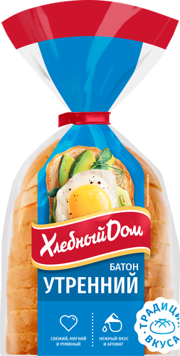 

Батон Хлебный Дом Утренний в нарезке 200 г