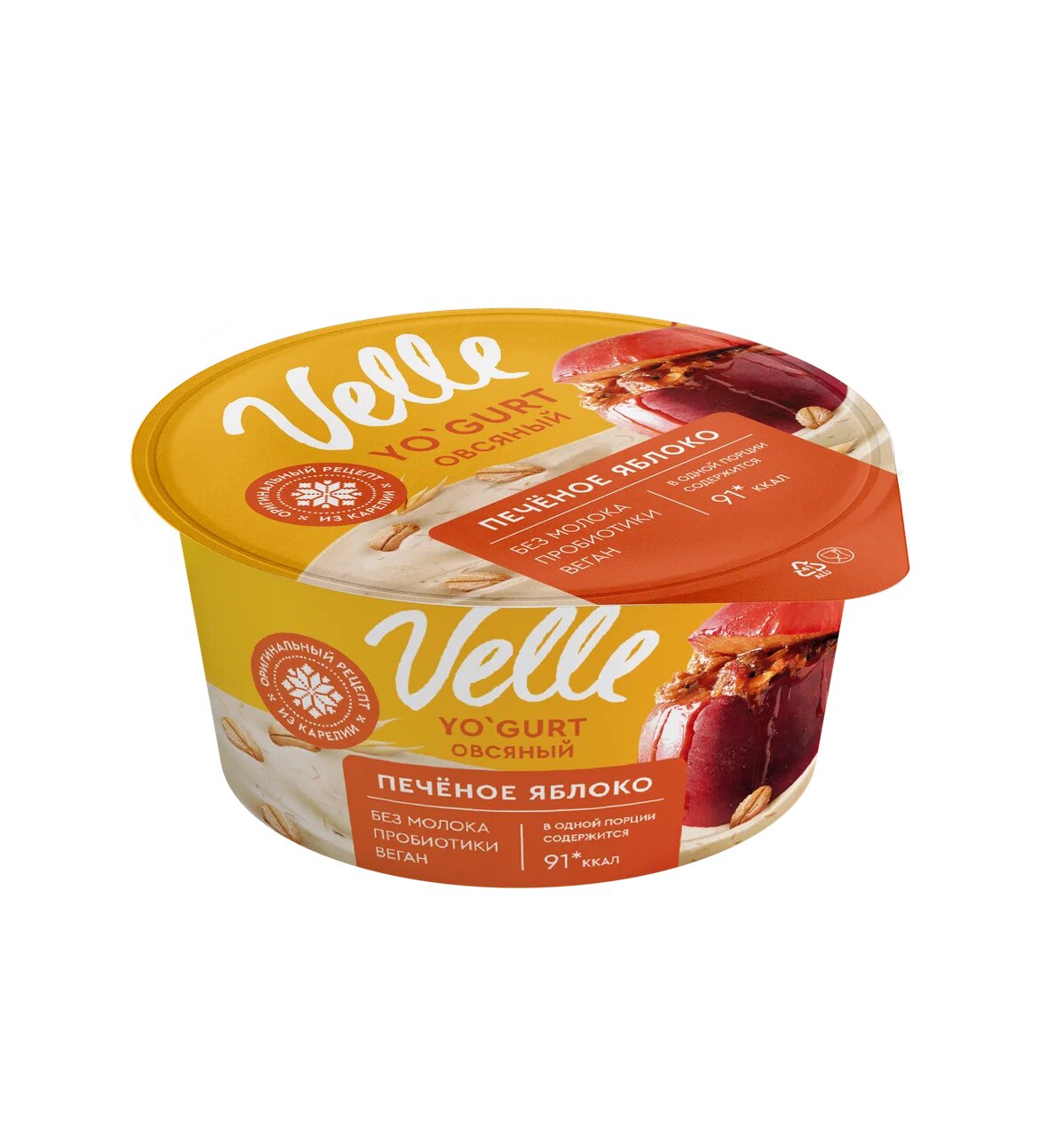 

Продукт овсяный Velle Печёное яблоко ферментированный 130 г
