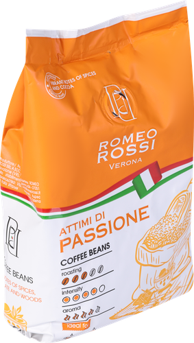 

Кофе зерновой Romeo Rossi Attimi Di Passione натуральный жареный с кофеином 250 г