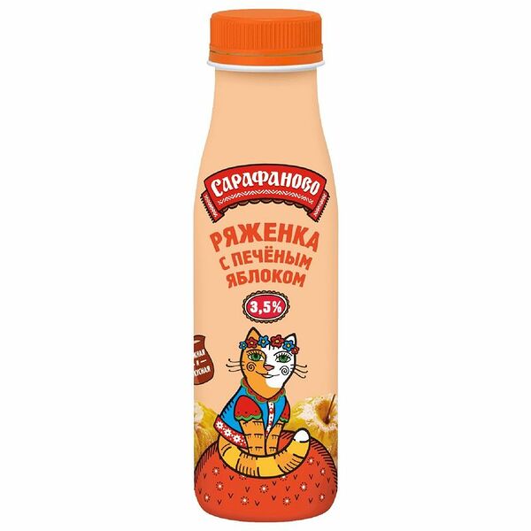 Ряженка Сарафаново с печёным яблоком 3.5%, 260 г