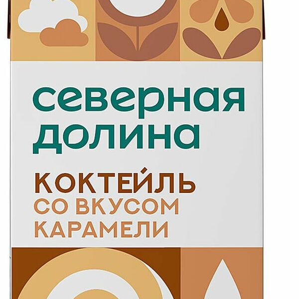 Коктейль молочный Северная долина карамель 2.5%, 200 мл