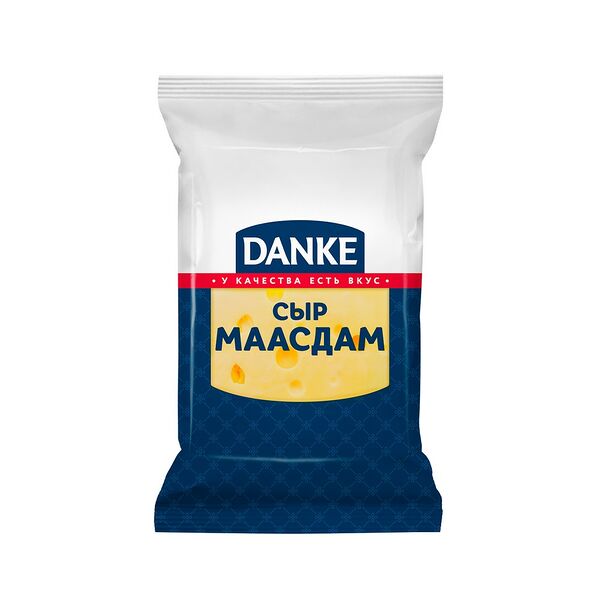 Cыр п/тв фас Danke Маасдам м д ж 45% п/пл газ среда 180г