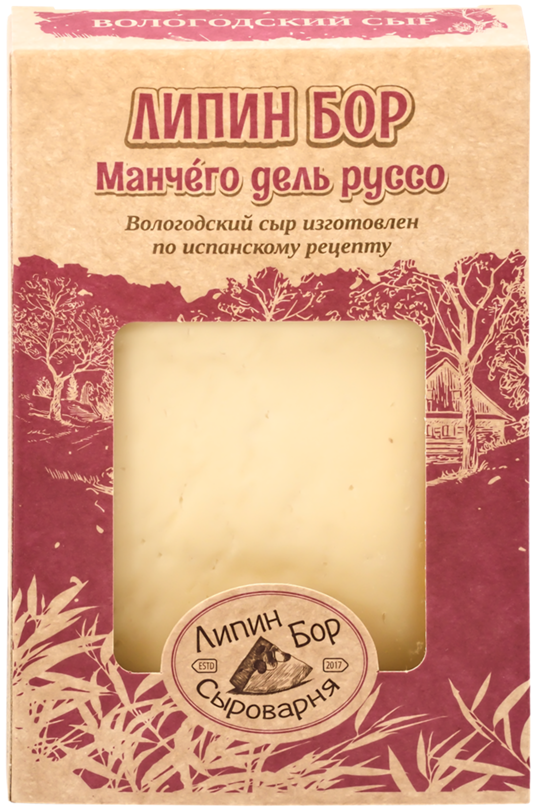 

Сыр Липин Бор Манчего дель руссо 50% выдержанный 12 месяцев 180 г