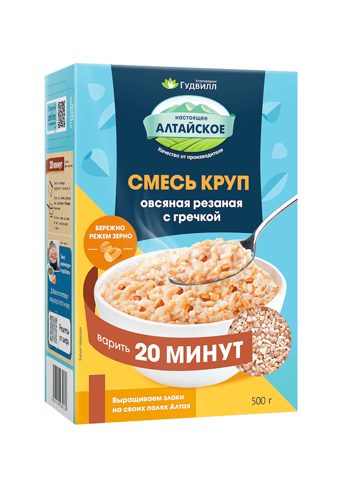 

Крупа Гудвилл овсяная резаная с гречкой 500 г