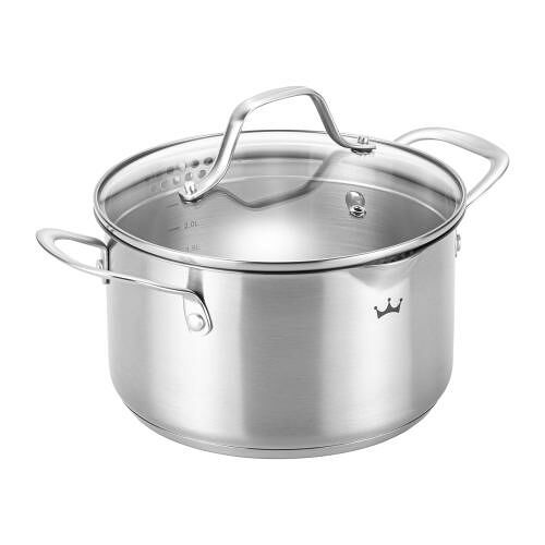 Кастрюля Royal Kuchen с крышкой индукция нержавеющая сталь 3.5 л