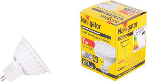 

Светодиодная лампа Navigator MR16 7 Вт GU5.3, холодный свет