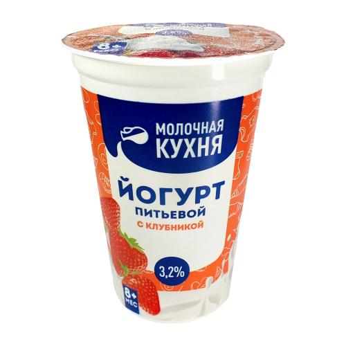 

Детское питание Йогурт питьевой Молочная Кухня 3.2% Клубника, 240 г