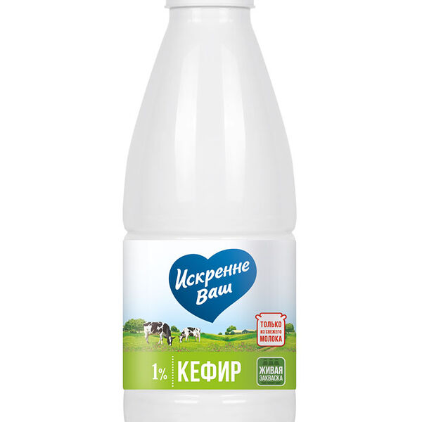 Кефир Искренне Ваш 1% 930 г