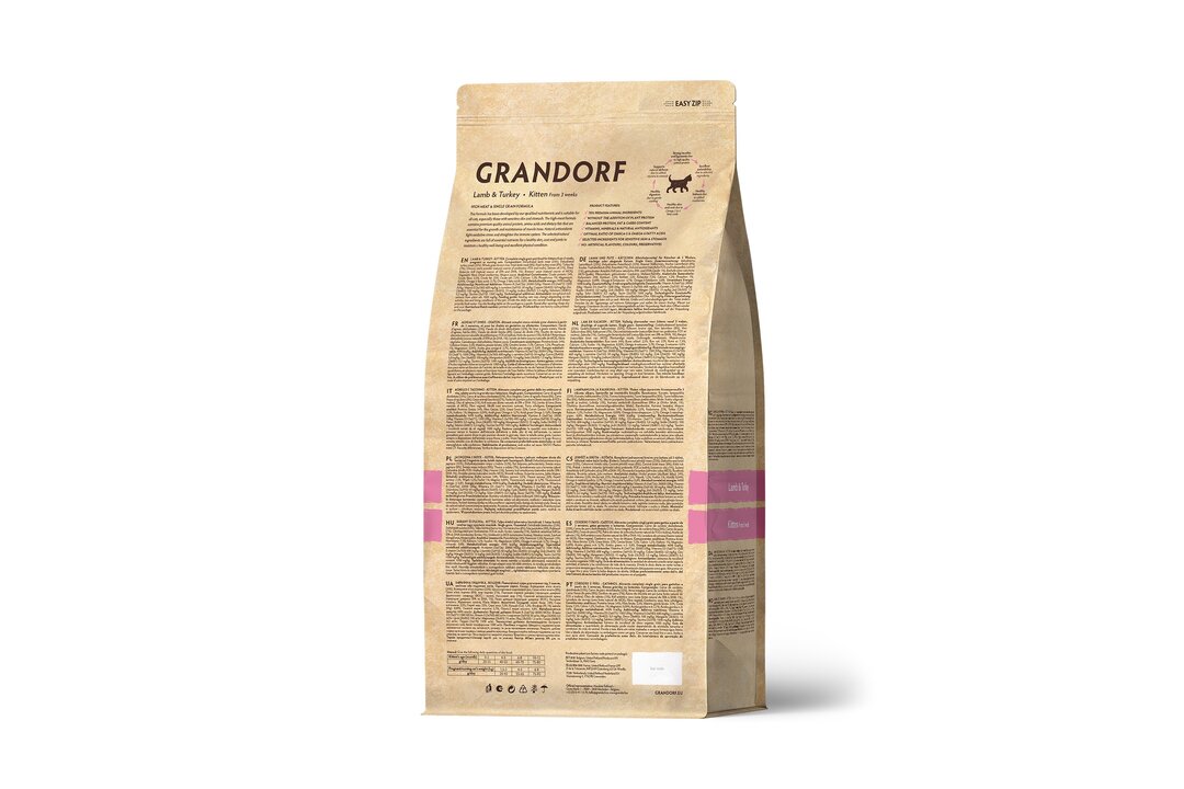 

Сухой корм Grandorf Lamb and Turkey Kitten для котят Ягнёнок с индейкой 2 кг
