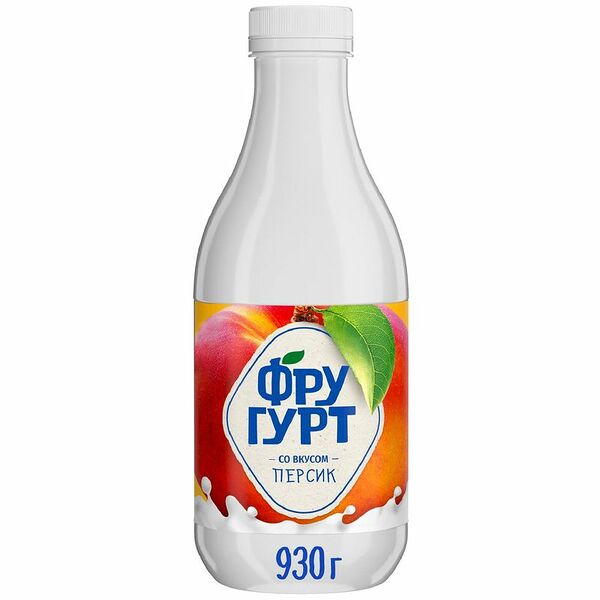 Напиток кисломолочный Фругурт со вкусом персика 1% 930 г