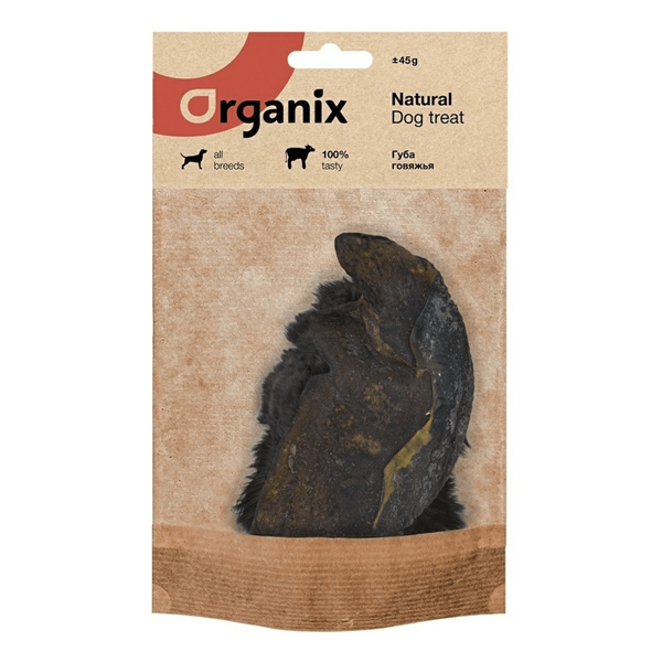 Лакомство для собак Organix Губа говяжья