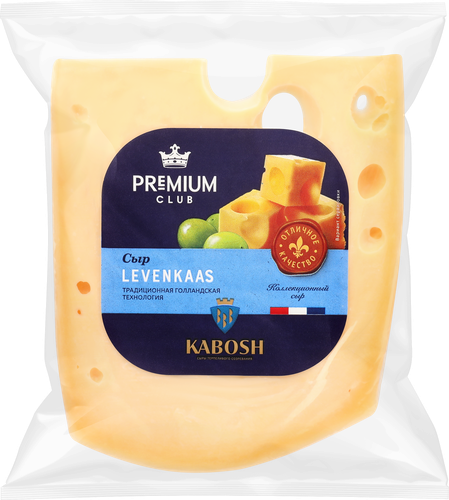 

Сыр полутвердый Premium Club Kabosh Левенкаас 45% кусок без змж 180 г