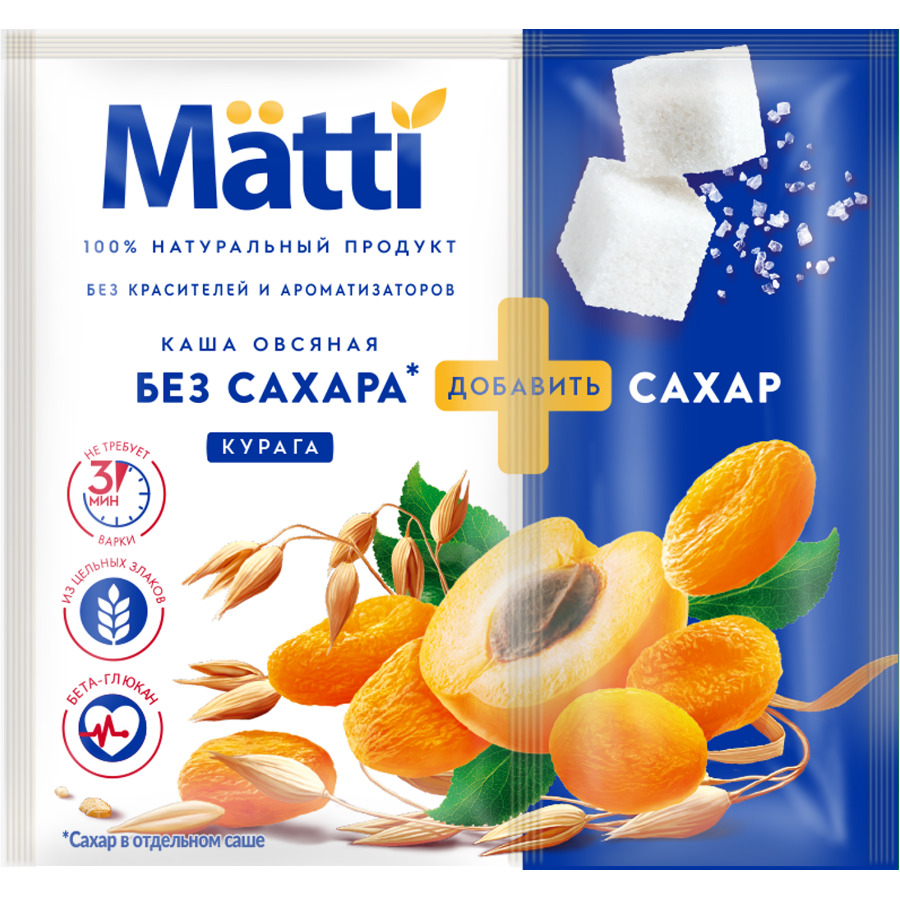 

Каша овсяная Matti с курагой 40 г