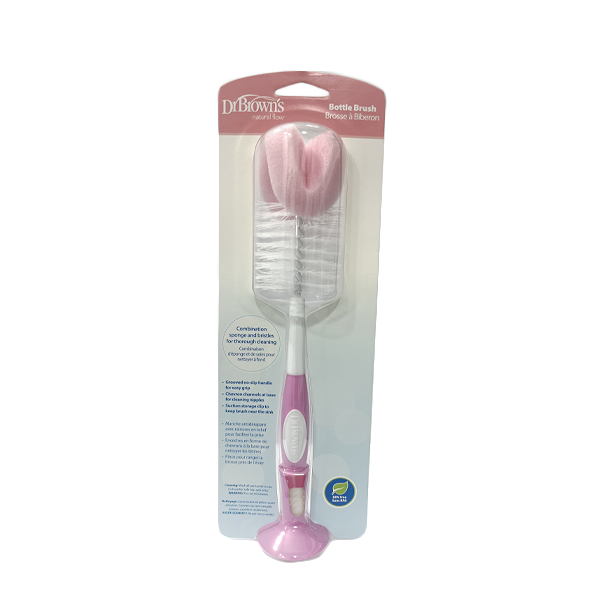 Розовая щетка для бутылок доктора Брауна