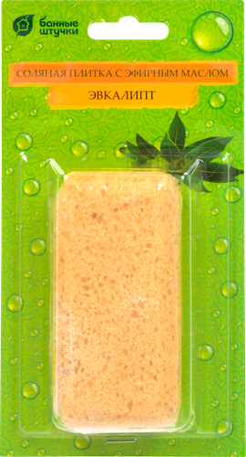 

Соляная плитка для бани и сауны Банные штучки Эвкалипт с эфирным маслом