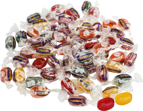

Карамель леденцовая ЛЕНТА Мини ассорти апельсин, ананас, вишня, мята, черная смородина, вес