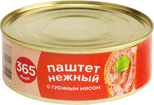 

Паштет 365 ДНЕЙ из гусиного мяса, 250г