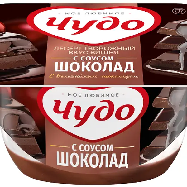 Десерт Чудо Творожок творожный с вишней и шоколадом 4,4% 100 г