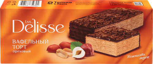 

Торт вафельный Delisse Ореховый 200 г
