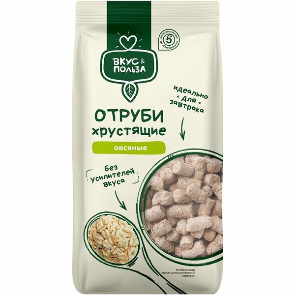 Отруби Вкус&Польза хрустящие овсяные 230 г