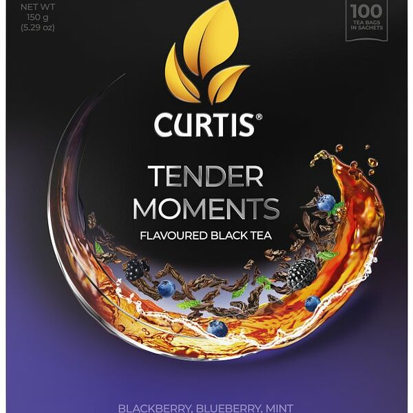 Чай черный Curtis Tender Moments c черникой ежевикой и мятой 100*1.5г