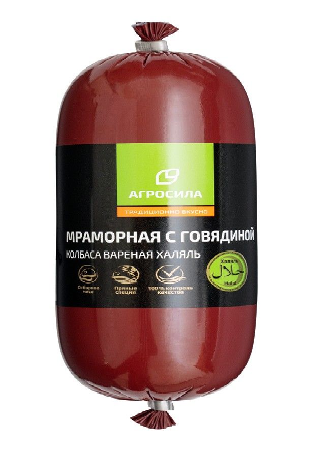

Колбаса вареная Агросила Мраморная Халяль, 400 г