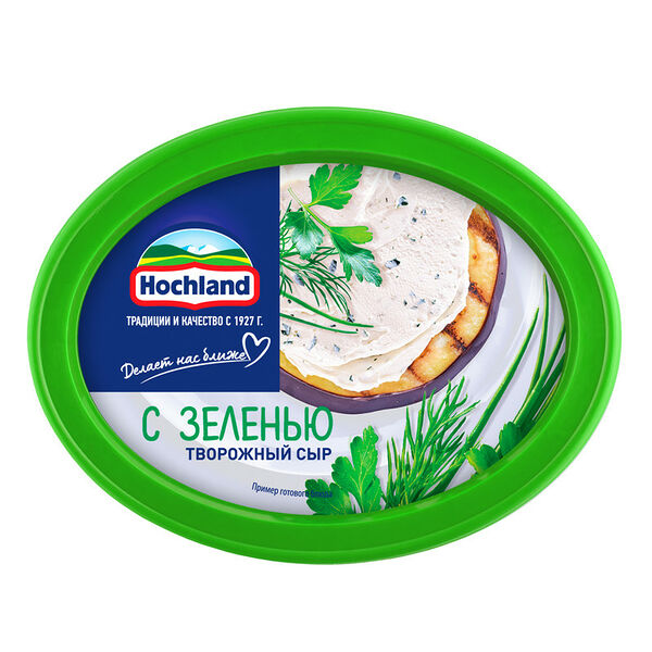 Сыр творожный Hochland с зеленью 60% 140 г