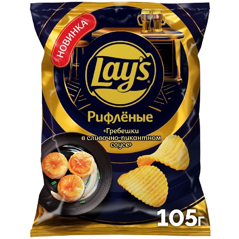 

Чипсы Lay's Гребешки в сливочно-пикантном соусе 105 г