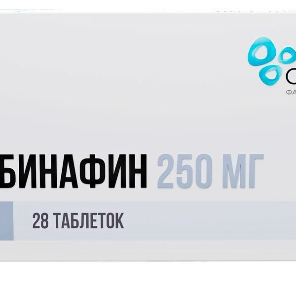Тербинафин таблетки 250 мг 28 шт